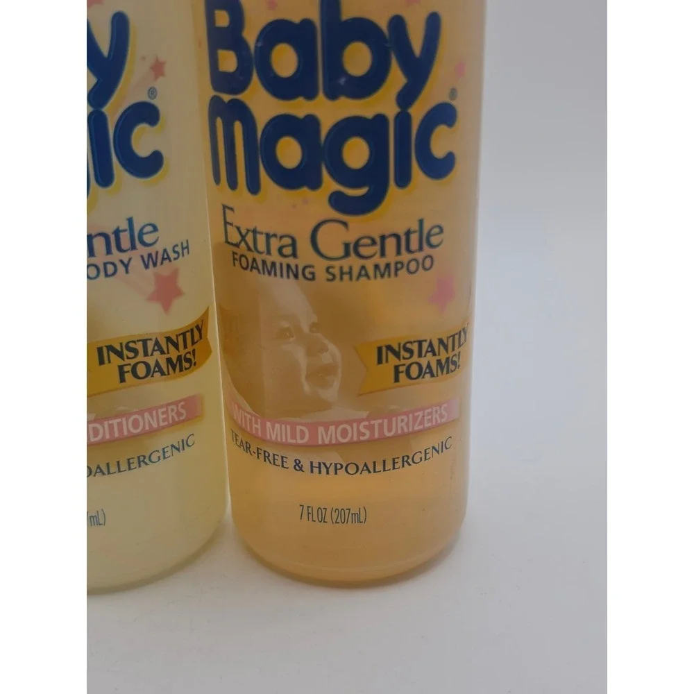 2001 Playtex Baby Magic Gentle Foaming Hair Body Wash & Shampoo Set‎ 7oz NEW